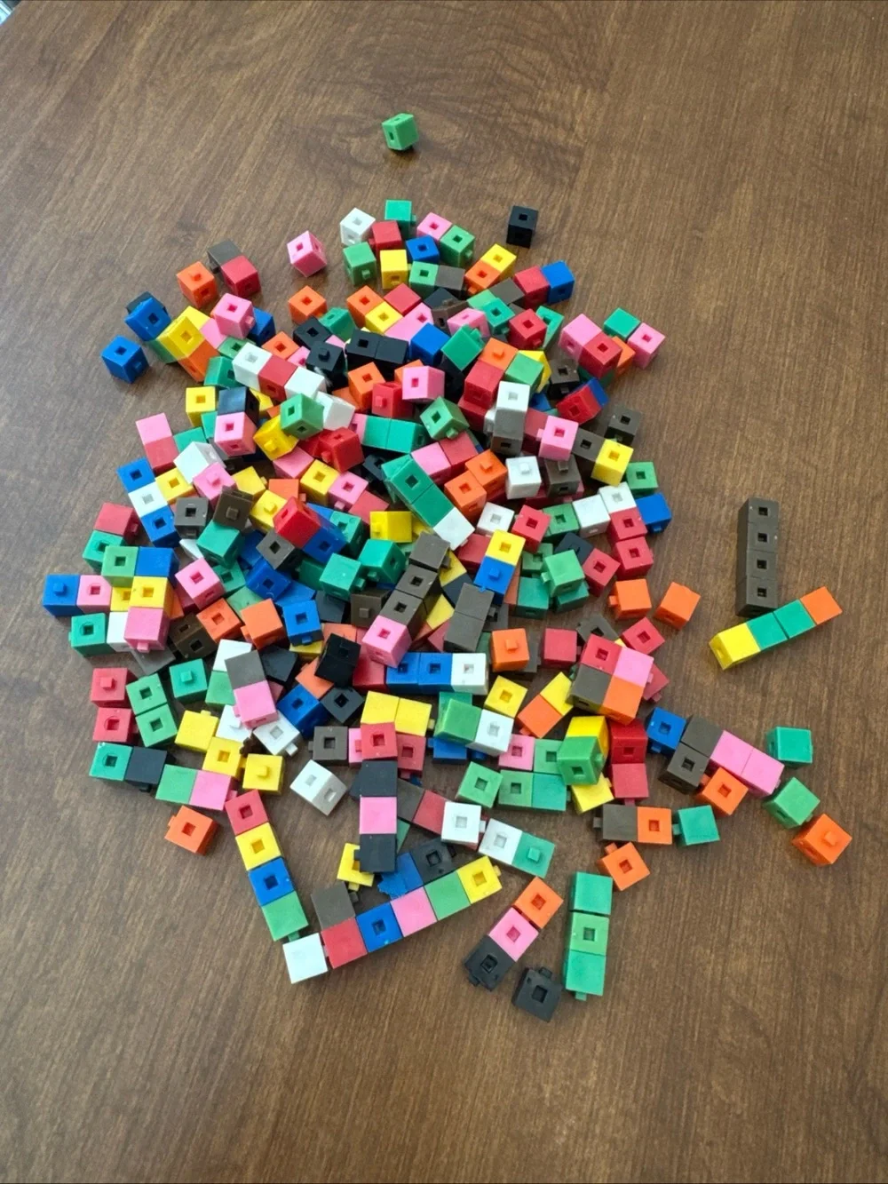 Multicolor Interlocking Counting Cubes - Pack of Small Linking Blocks qty 385